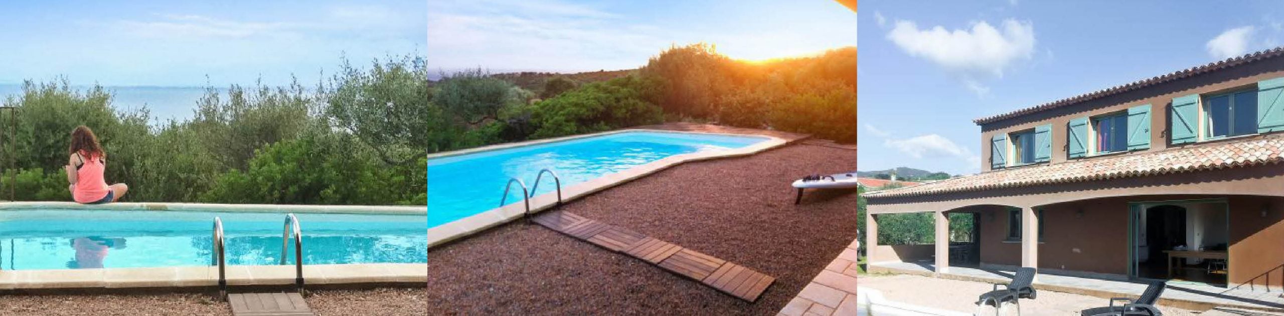 villa en corse terrasse et piscine
